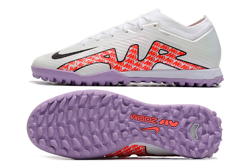 Nike Air Zoom TF Turf Soccer Shoes - White/Purple (Low)