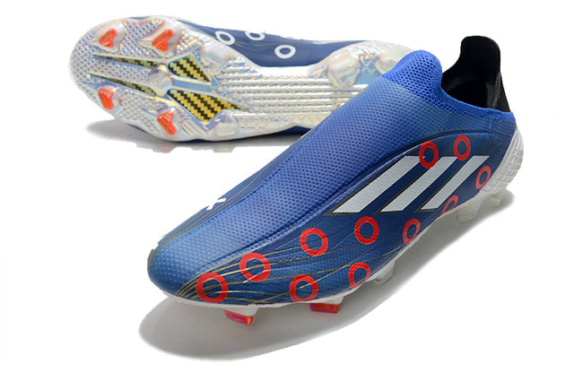 Adidas X SpeedFlow FG Field Boots Blue and Polka Dots
