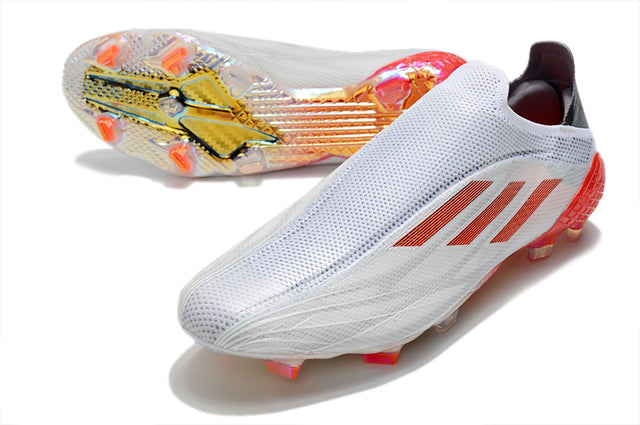 Adidas X SpeedFlow FG White and Orange Field Boots