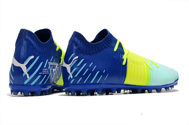 Puma Future Z FG Firm-Ground Soccer Cleats - Blue/Yellow/Green (Low)