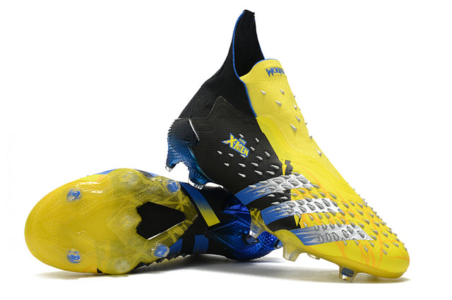 Adidas Predator Freak+ FG Soccer Cleats – High Top – Xmen/Black/Yellow/Blue