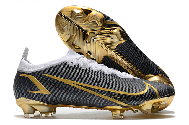 Nike Mercurial Vapor Field Cleats 14 Elite FG Black/Gold/White - Low