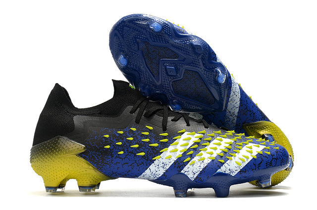 Adidas Predator Freak .1 FG Soccer Cleats – Low Top – Black/Blue/Yellow