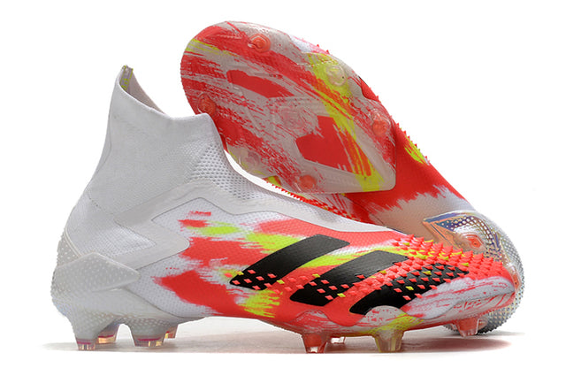 Adidas Predator Mutator+ FG Soccer Cleats – High Top – White/Red