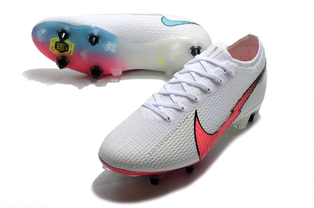 Nike Mercurial Vapor 13 Elite SG-PRO Anti-Clog Turf Football Boots White/Pink/Blue